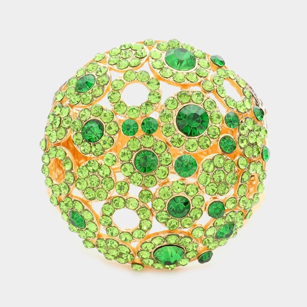 Green and Gold Bubble Bracelet